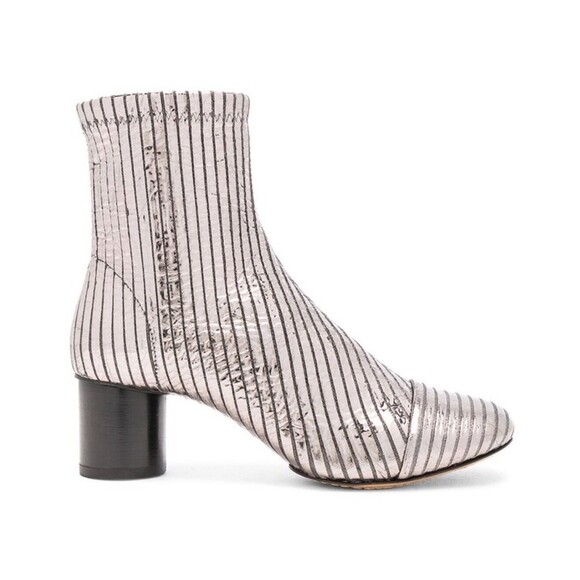 $840 Isabel Marant Metallic Ankle Boots - Picture 1 of 13